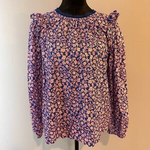 Floral Blue and Pink Women's Top